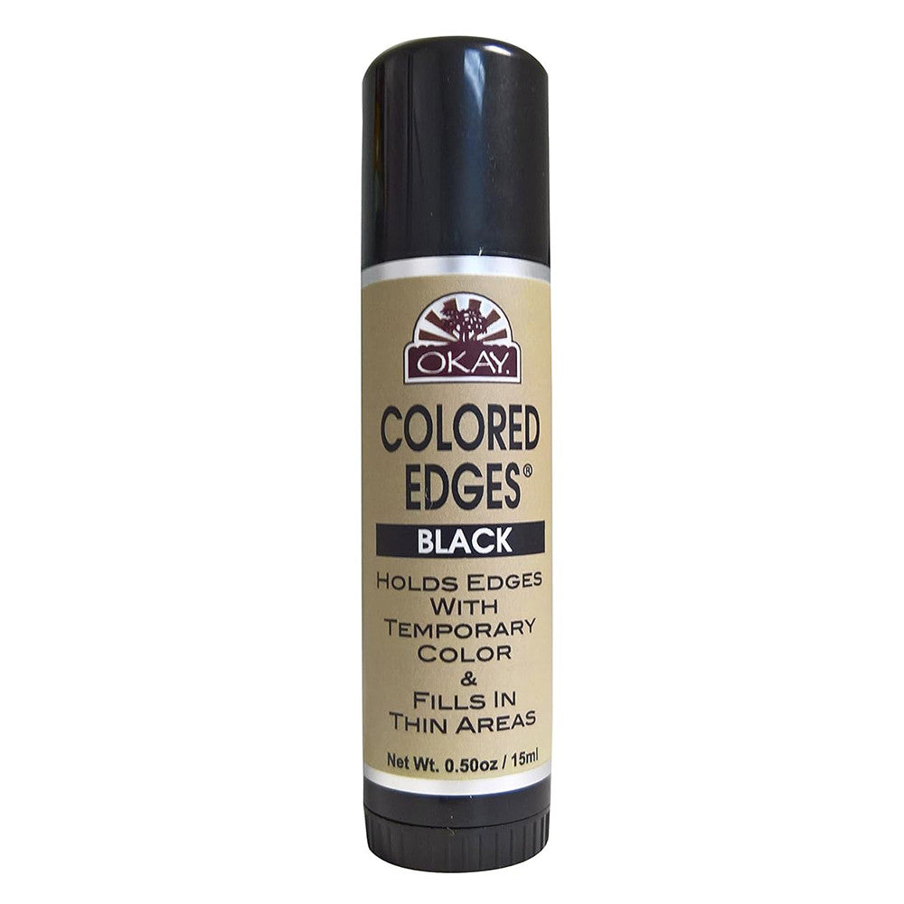 Okay Colored Edges Black Tube, 0.5 Oz